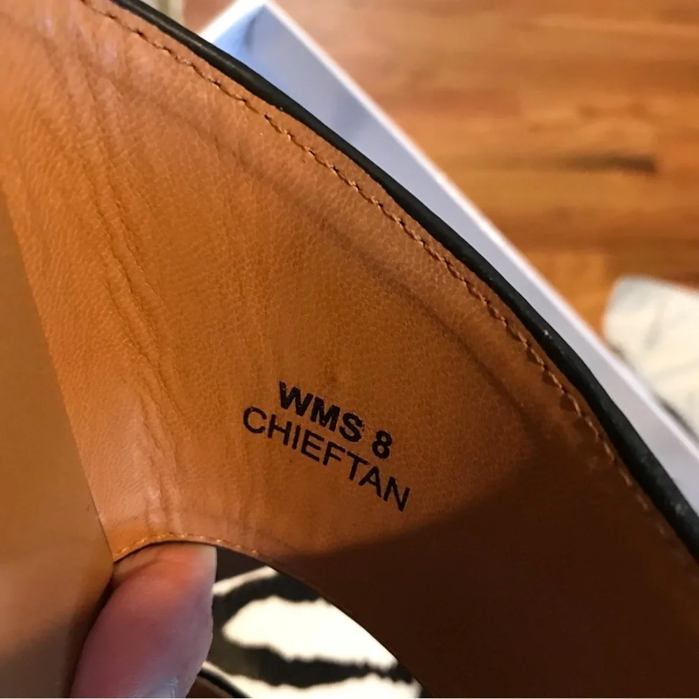 🦓REPORT Black Exotic Slip On Sandals
